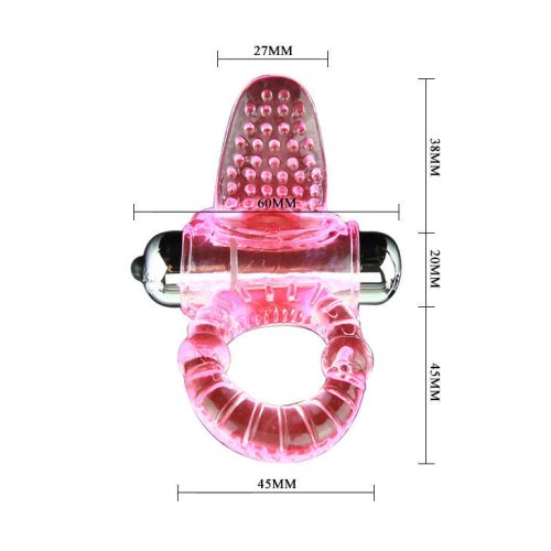 BAILE - SWEET ABS 10 RITMUS RING PINK VIBRÁTOR PÉNISZGYŰRŰ