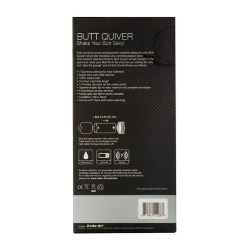 ROCKS-OFF - BUTT QUIVER P-POINT STIMULÁTOR 7 SEBESSÉG FEKETE