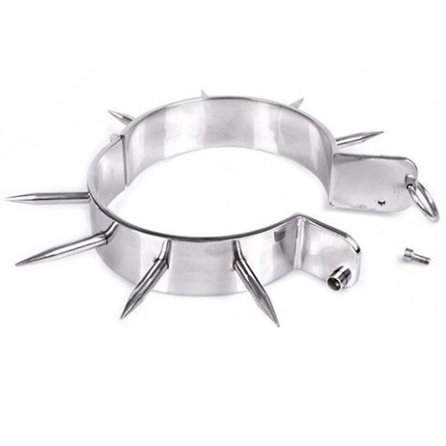 FÉM KEMÉNY – BDSM RABSZOLGA NYAKÖRV HEGYEKKEL