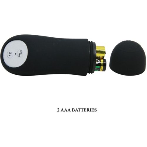 NAGYON SZERELEM – SZILIKON ANÁLIS DUGÓ PÉNISZ FORMA ÉS 12 REZGÉSI MÓD FEKETE