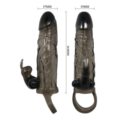 BAILE - BRAVE MAN PÉNISZFEDŐ NYÚL FEKETE 16,5 CM