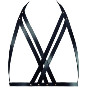 BIJOUX INDISCRETS MAZE - HALTER MELLTARTÓ FEKETE HEVEDER