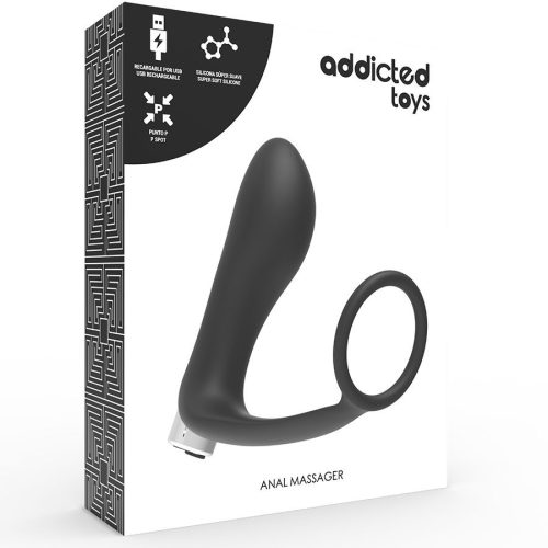 ADDICTED TOYS - PROSZTATAVIBRÁTOR ÚJRATÖLTHETŐ MODEL 1 - FEKETE
