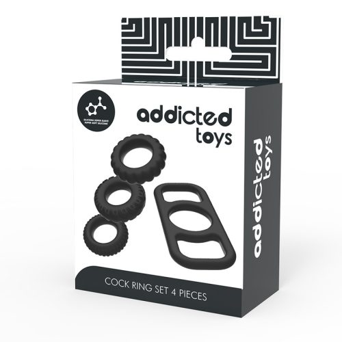 ADDICTED TOYS - COCK RING SET 4 DARAB