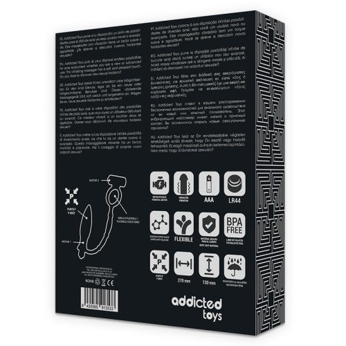 ADDICTED TOYS - ANÁLIS DUGÓ VIBRÁCIÓS GYŰRŰVEL