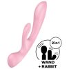 SATISFYER - TRIPLE OH HYBRID REZGŐ RÓZSASZÍN