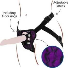 LÉGY KOMOLYA - STRAP-ON CSIPKÉS HEVEDER LILA