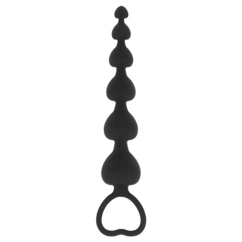 FEKETE-EZÜST - MILA ANÁLIS SZÍVLÁNC 18 CM