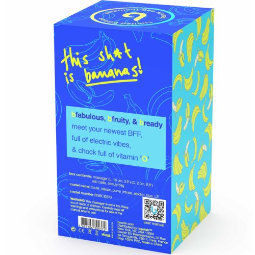 B SWISH - BCUTE CURVE INFINITE CLASSIC LIMITED EDITION KÉK SZILIKON ÚJRATÖLTHETŐ VIBRÁTOR