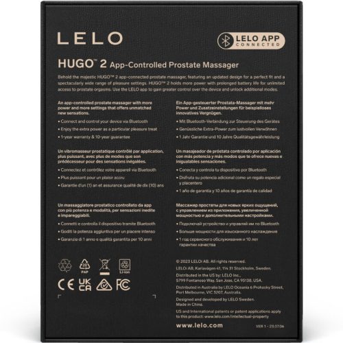 LELO - HUGO 2 FEKETE PROSZTATAMASSZÁZS