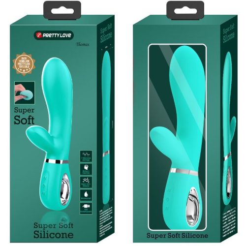 PRETTY LOVE - THOMAS MULTIFUNCTION G-SPOT VIBRÁTOR AQUA GREEN