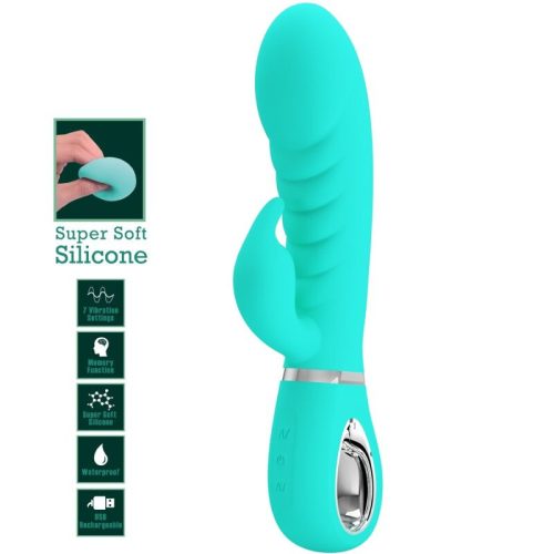PRETTY LOVE - PRESCOTT MULTIFUNCTION G-SPOT VIBRÁTOR AQUA GREEN