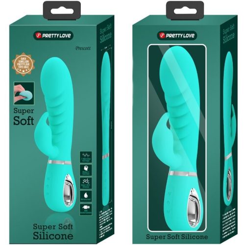 PRETTY LOVE - PRESCOTT MULTIFUNCTION G-SPOT VIBRÁTOR AQUA GREEN
