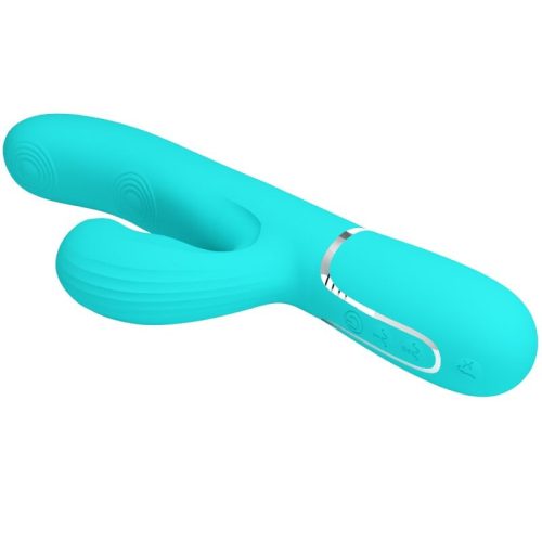PRETTY LOVE - PERLITA MULTIFUNCTION 3 AZ 1-BEN G-SPOT VIBRÁTOR AQUA GREEN
