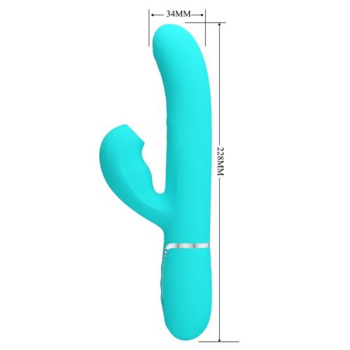 PRETTY LOVE - PERLITA MULTIFUNCTION 3 AZ 1-BEN G-SPOT VIBRÁTOR AQUA GREEN