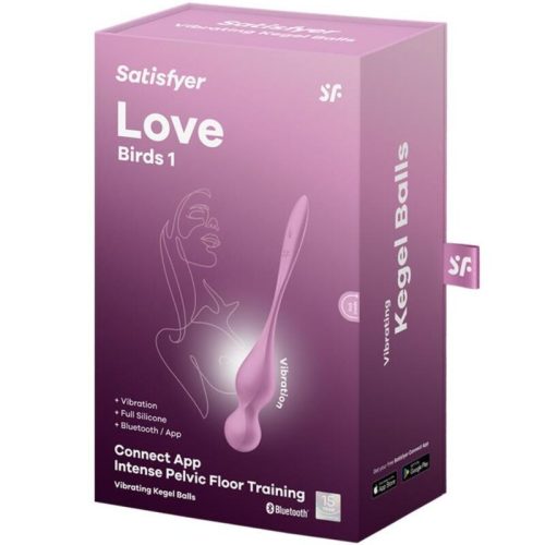 SATISFYER - SZERELMESMADARAK REZGŐ KEGEL LABDÁK RÓZSASZÍN