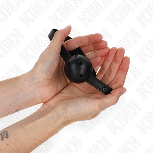 KINK - EGYSZERŰSÉG FEKETE LÉLEGZŐ LABDA 4,5 CM GAG 62 x 1,5 CM