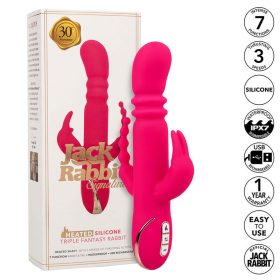 CALEXOTICS - JACK FANTASY TRIPLE HEATED VIBRÁTOR NYÚL PINK