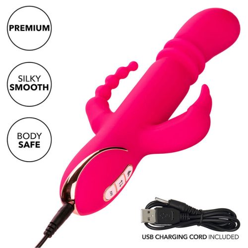 CALEXOTICS - JACK FANTASY TRIPLE HEATED VIBRÁTOR NYÚL PINK