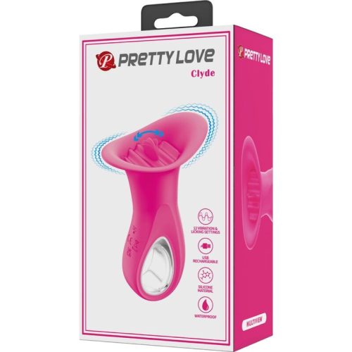 PRETTY LOVE - CLYDE ORÁLIS VIBRÁTOR VIBRÁLÓ NYELV 12 REZGÉS RÓZSASZÍN