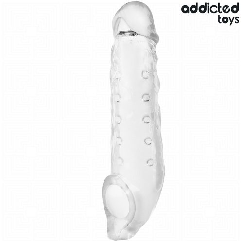 ADDICTED TOYS - ÁTLÁTSZÓ PÉNISZHÜVELY M MÉRET 27 CM