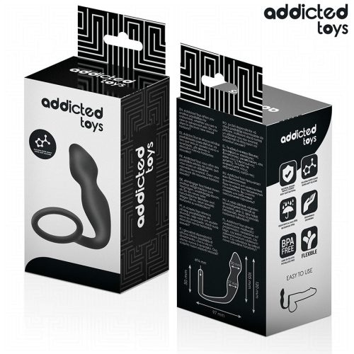 ADDICTED TOYS - ANÁLIS DUGÓ GYŰRŰSZILIKON MODEL 2-SEL