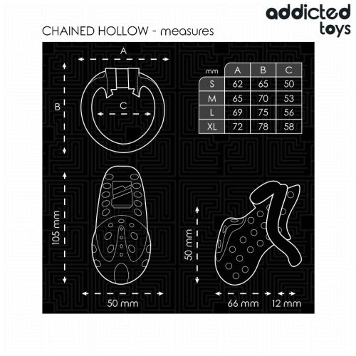 FÜGGŐ JÁTÉKOK ZÁRVA - LÁNCOS ÜREGES PÉNISZKETREC 10,5 CM