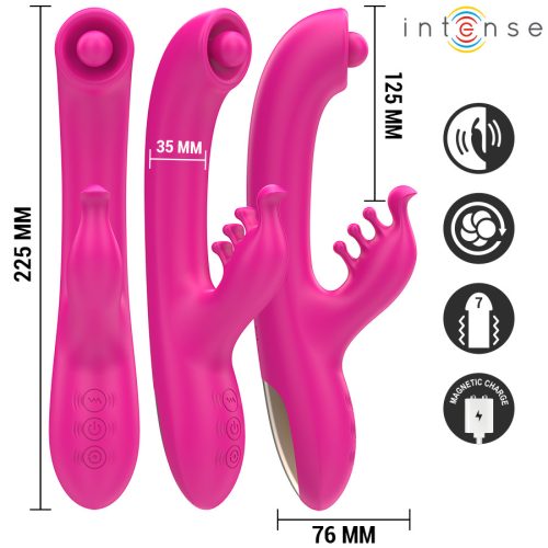 INTENSE - CHRISTINA MULTIFUNKCIÓS NYÚL VIBRÁTOR 22,5 CM PINK