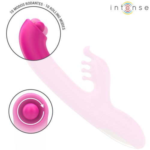 INTENSE - CHRISTINA MULTIFUNKCIÓS NYÚL VIBRÁTOR 22,5 CM PINK