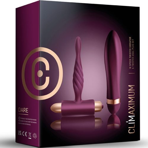 CLIMAXIMUM - DARE KIT TWISTED VIBRATOR + ANAL PLUG KEZDŐ
