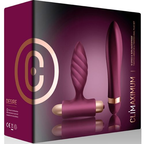 CLIMAXIMUM - DESIRE KIT CSAVART VIBRÁTOR + ANAL DUGÓ