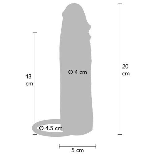 LÉGY IGAZI – HIDRATÁLT BŐR SZILIKON REZGŐ PÉNISZUJJ KARAMELL 20 CM