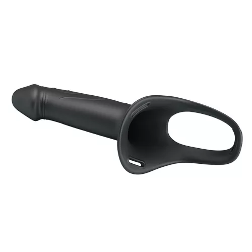 PRETTY LOVE - LANDON BLACK VIBRÁLÓ STRAP-ON