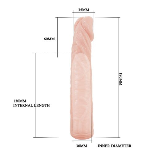 Flesh Realistic Penis-Sleeve 1