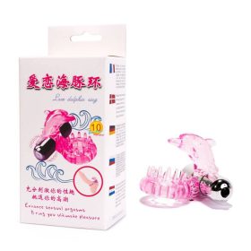 Inel penian cu vibrator glonț roz 2