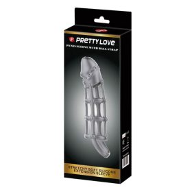 Mânecă Pretty Love Penis cu cureaua de bilă albă