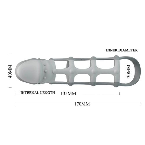 Mânecă Pretty Love Penis cu cureaua de bilă albă