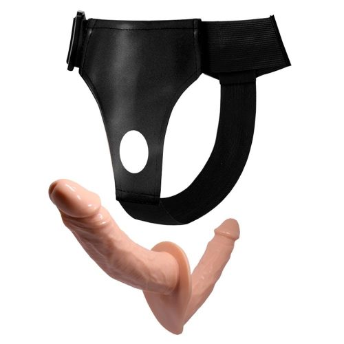 Centură de ham purtabil pe dildo realist cu capete duble