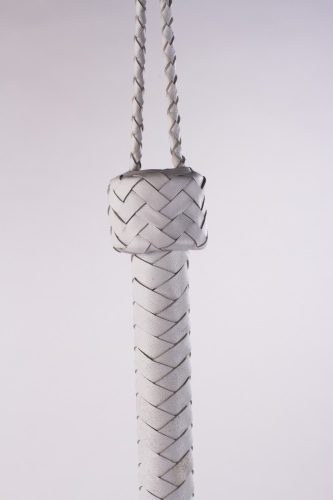 Cozi împletite din piele cu mâner de copil White_B15O25_3