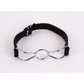   Bluză din piele moale pentru vițel și căptușeală din piele de miel cu piesă de gură din oțel inoxidabil neagră