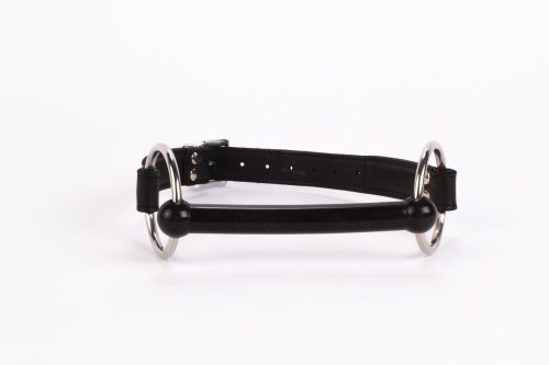 Bluză din piele moale pentru gambă și căptușeală din piele de miel cu mușcătură din silicon neagră