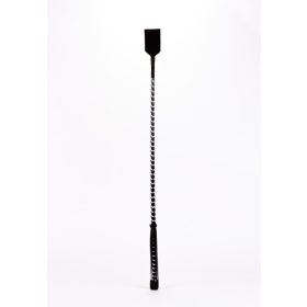 Stick de piele cu bandă neon și top din piele nubuck alb