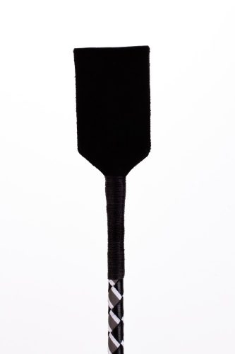 Stick de piele cu bandă neon și top din piele nubuck alb