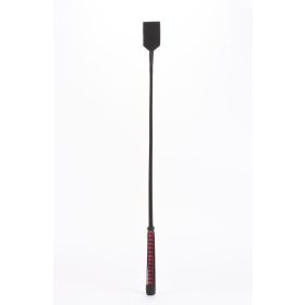   Băț de nylon cu fâșie neon și mâner din piele de capră Nubuck negru