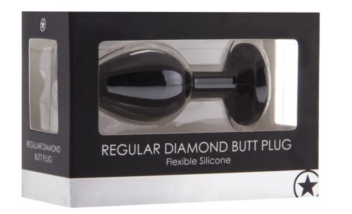 Plug Diamond Regular – elegáns anális kiegészítő, fekete