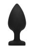 Diamond Heart – extra nagy anális dugó fekete színben