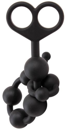 Fekete Mont gyöngyös analóg rózsafüzér – 30 x 2,4 cm