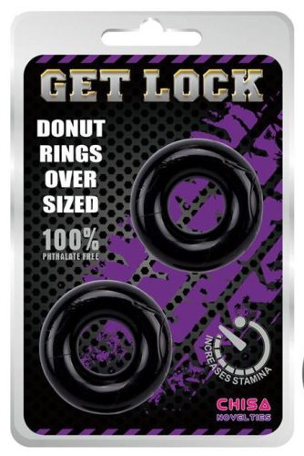 Donut Black – 2 db puha péniszgyűrű szett