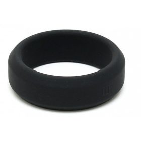 Silicone Cockring – puha, 18 mm-es férfi gyűrű, fekete