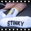Stinky Soxx – fehér-sárga prémium zokni